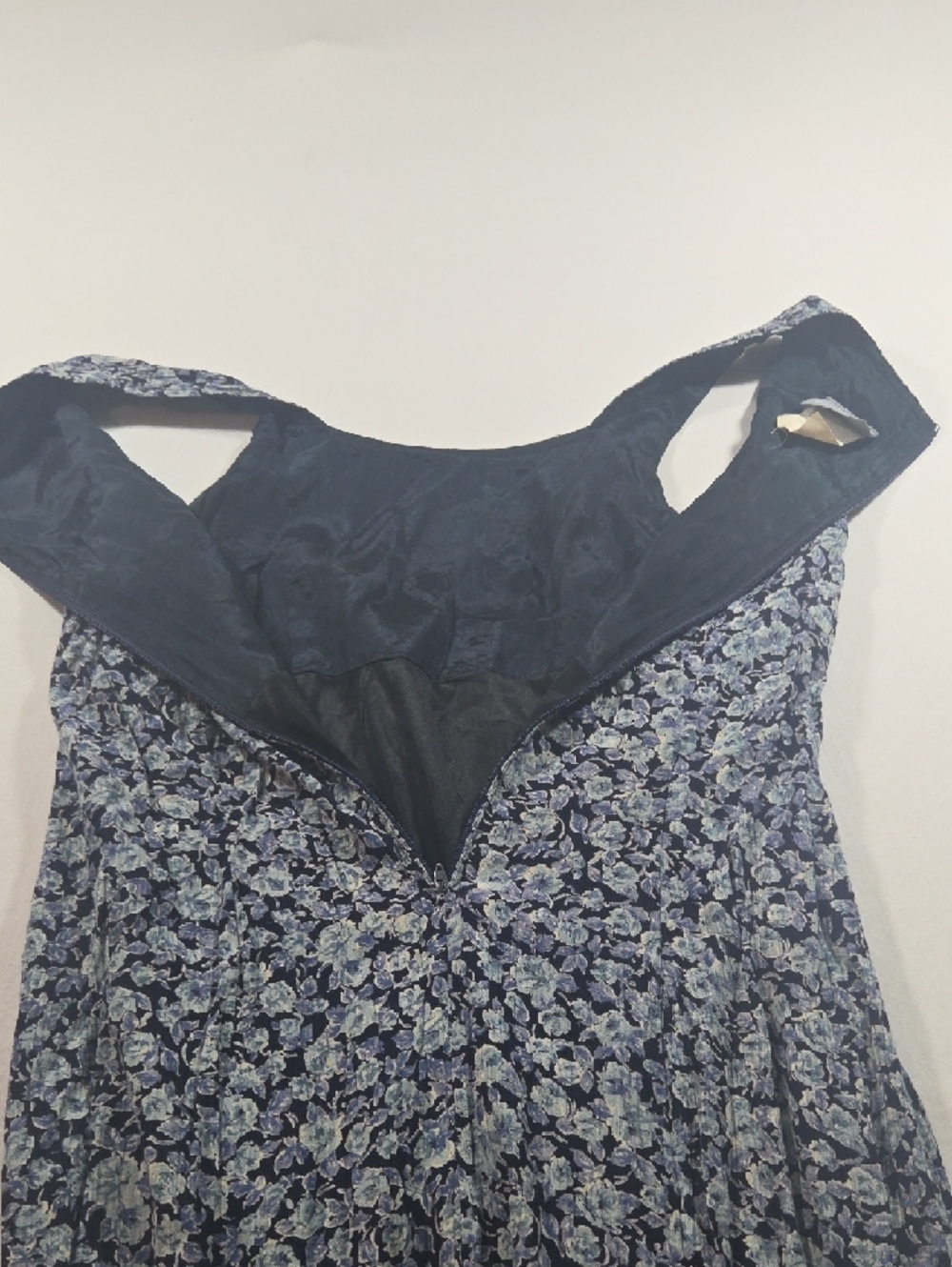 Rabbit Rabbit Rabbit Square-Neck Floral Maxi Dress Navy Light Blue Colorblock - Picture 8 of 11